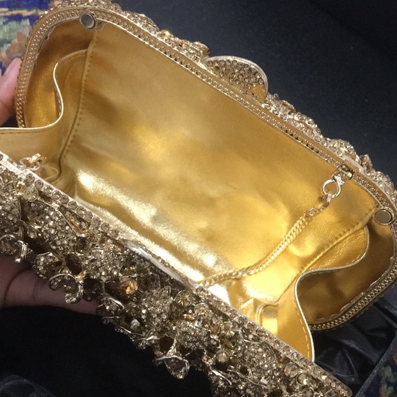 Tanishq Bags Nwot Gold Clutch Poshmark